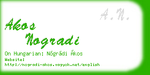 akos nogradi business card